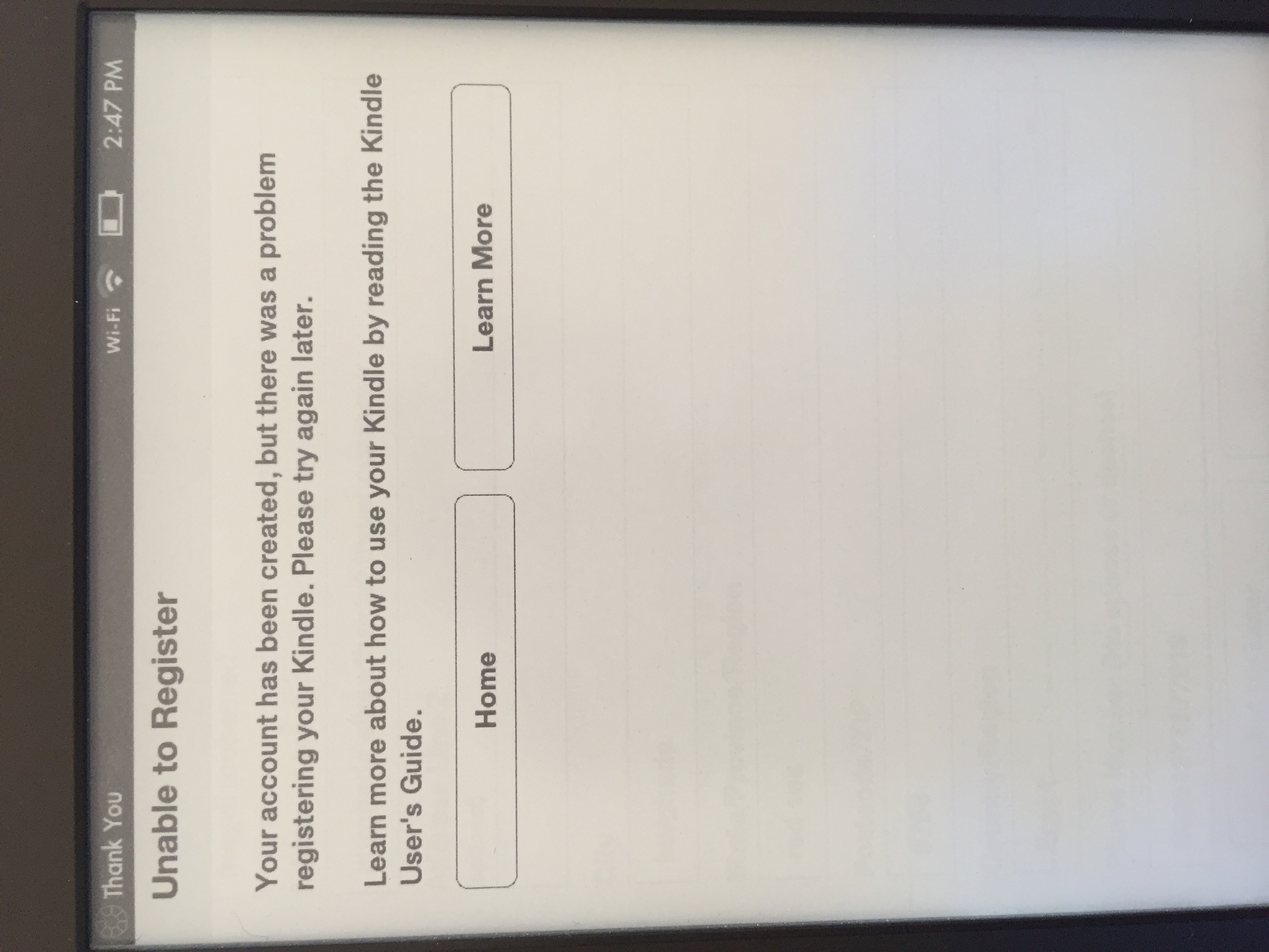 Ich kann mich mit meinem Kindle Whitepaper mit Version 5.9.4 nicht anmelden. Habe das Gerät