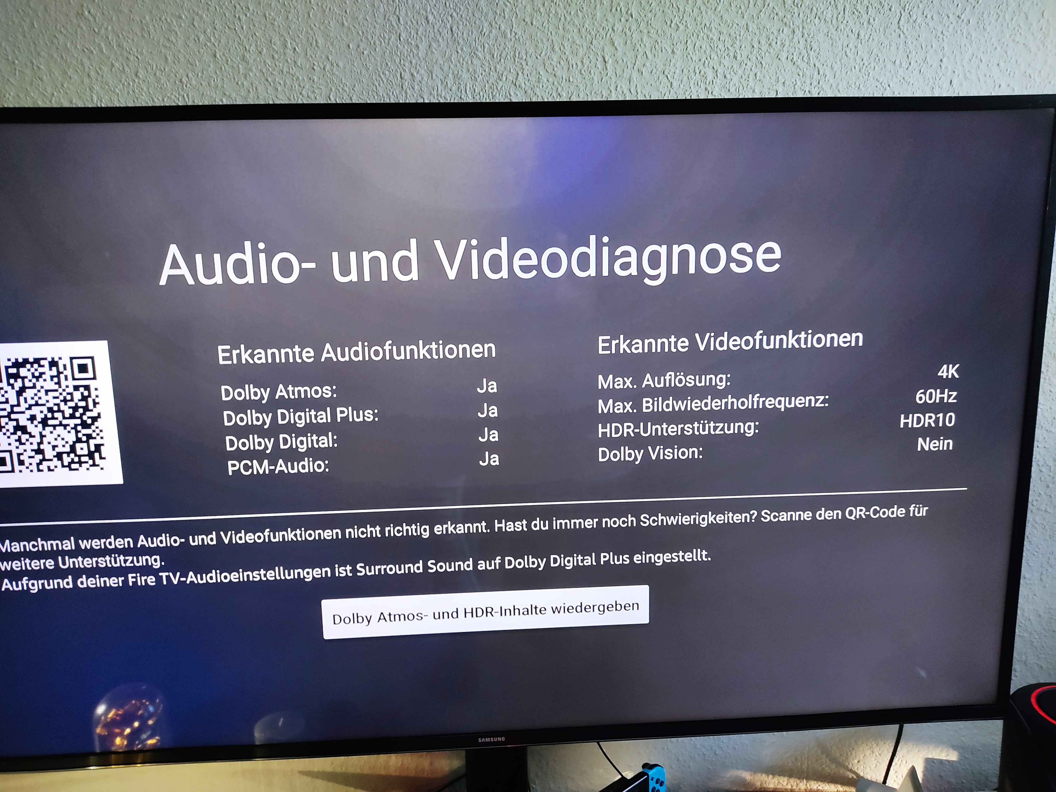 Dolby Atmos Probleme mit Echo Studios, FireTV und Cube > TV Gerät die