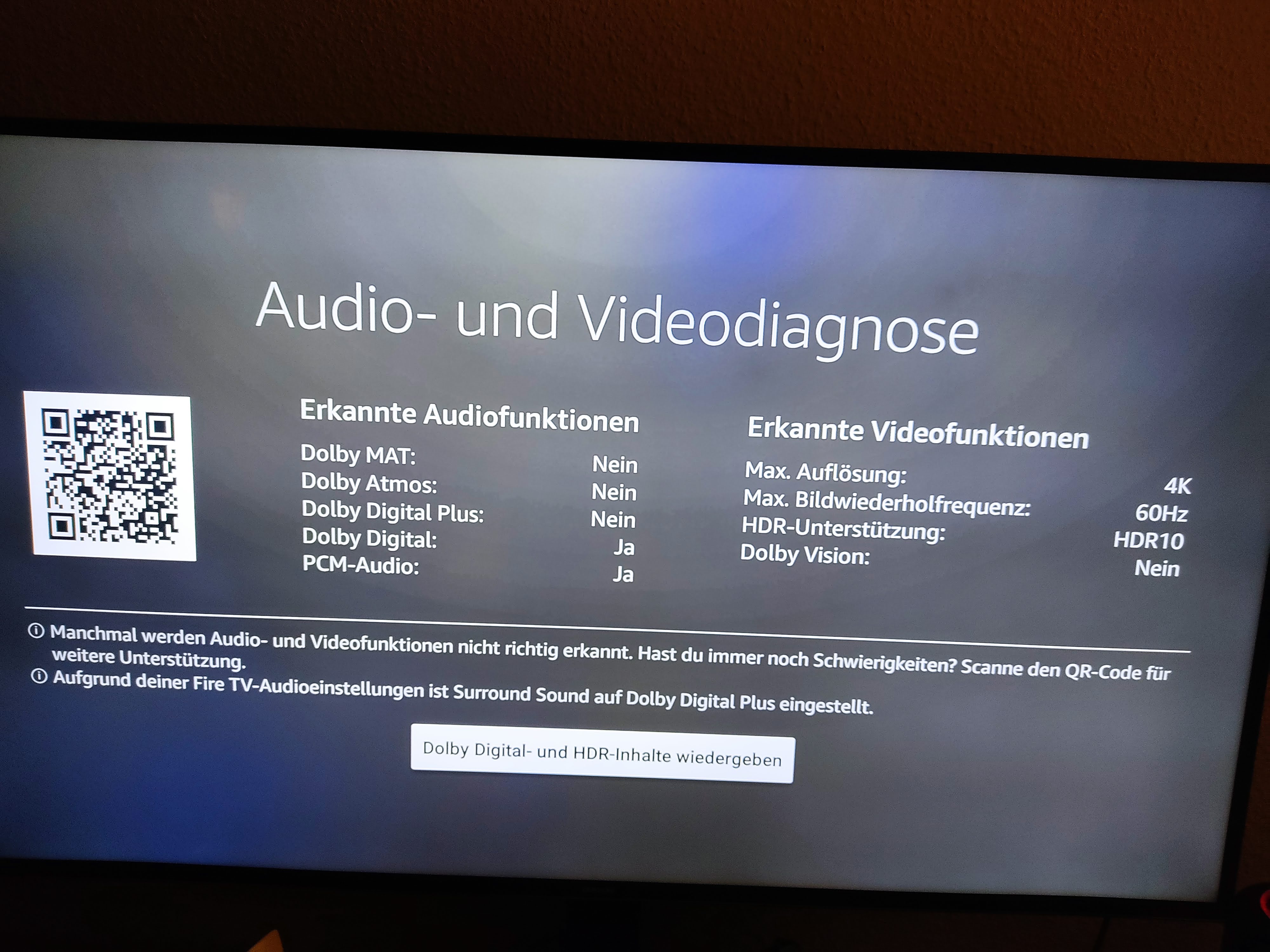 Dolby Atmos Probleme mit Echo Studios, FireTV und Cube > TV Gerät die