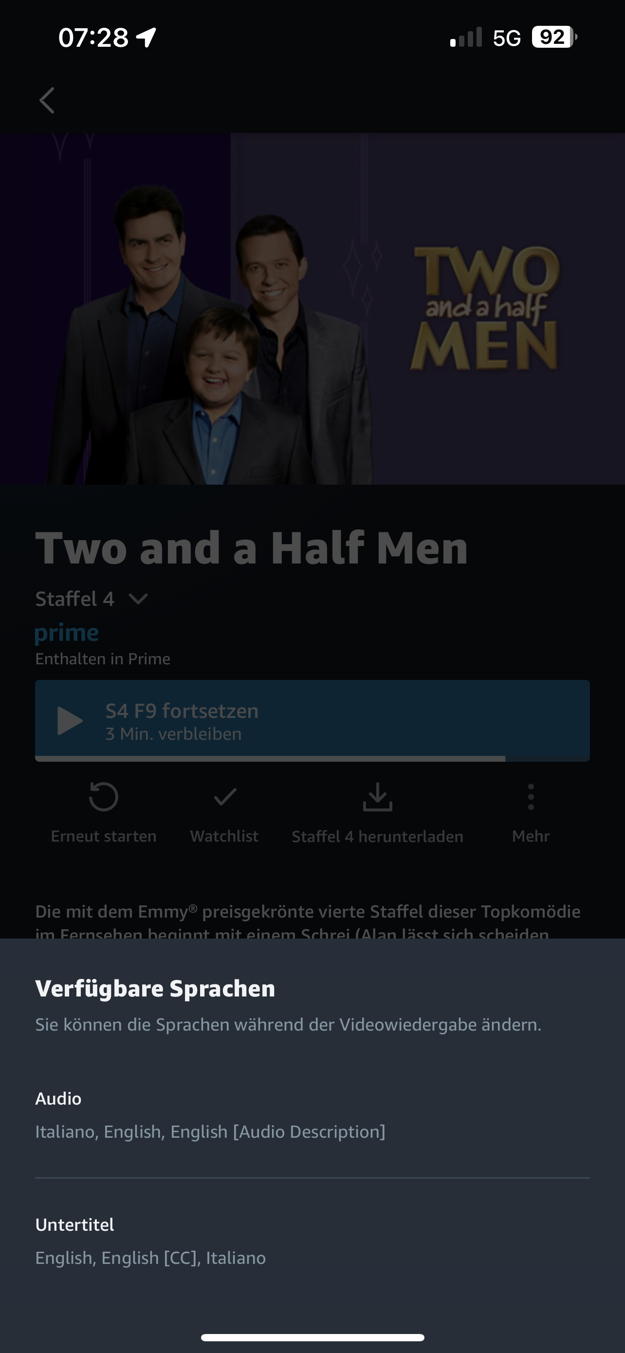 Two and half men amazon online prime