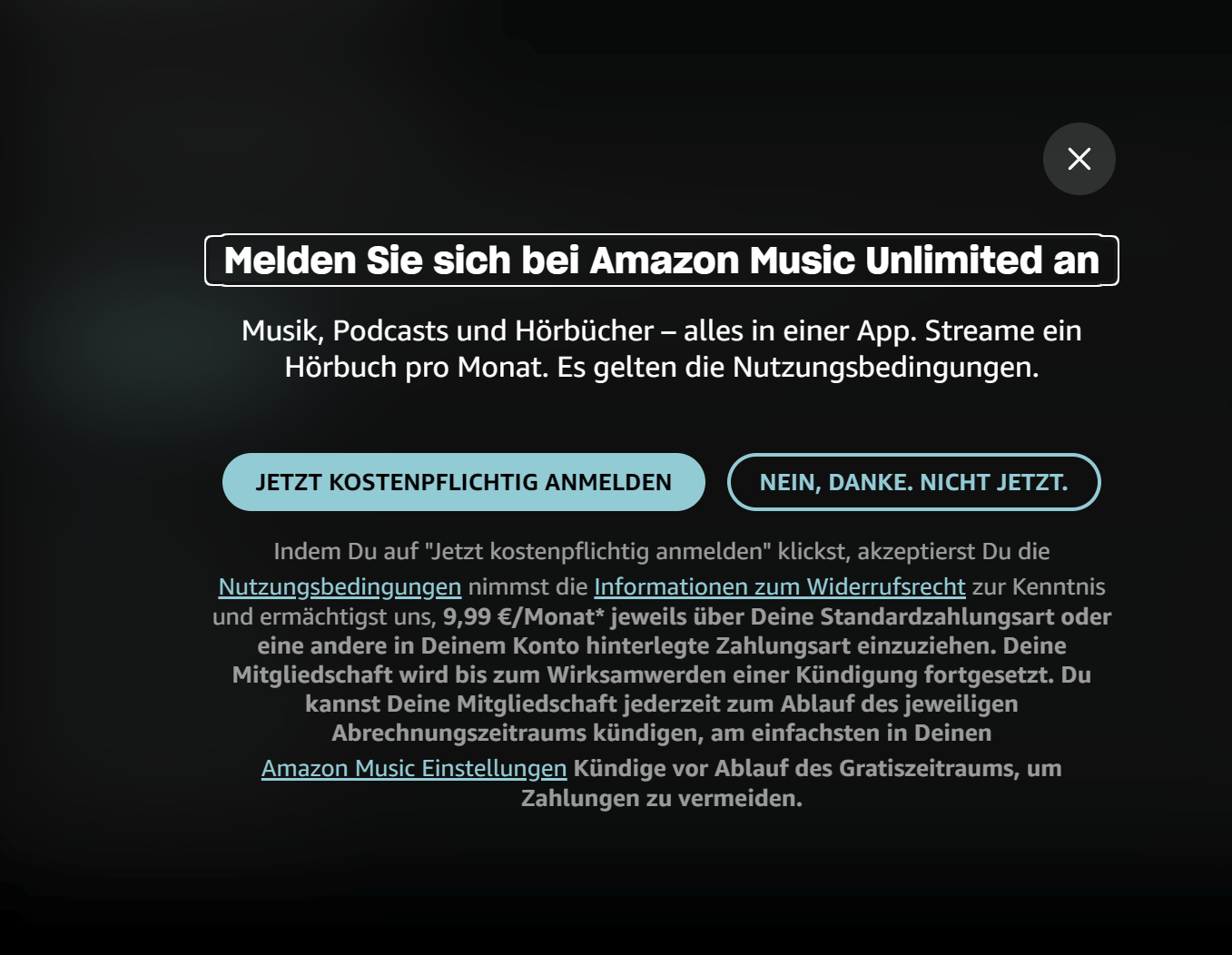 Amazon Music unlimited Family Jahresabo
